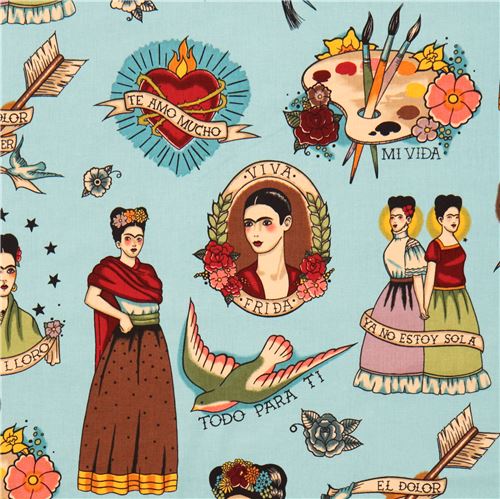 Todo Para Ti Frida Tattoo Love Fabric