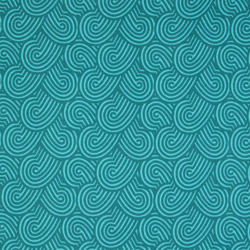 turquoise Michael Miller Zen Garden interlock fabric 2