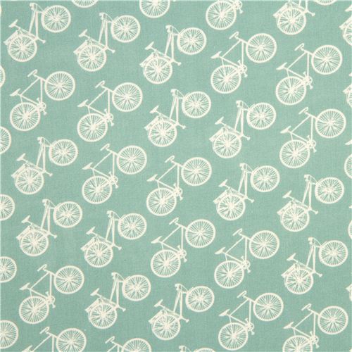 turquoise birch bike organic fabric from the USA 2