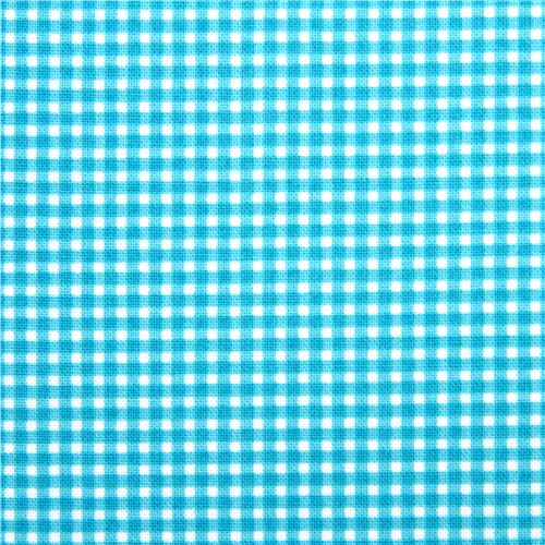 turquoise checkered Michael Miller fabric Gingham pattern 2