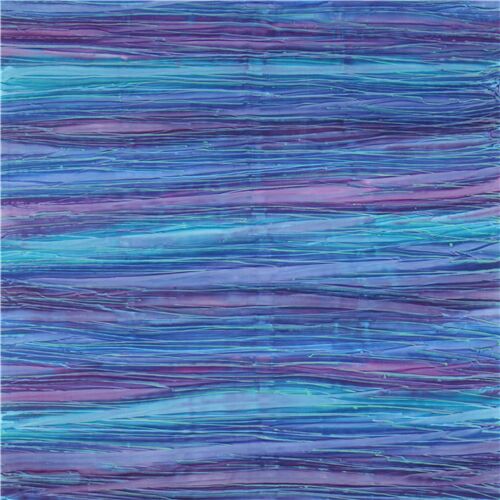 Remnant (45 x 112 cm) - turquoise purple Robert Kaufman batik stripe fabric 3