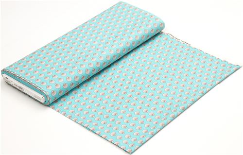 turquoise sailor fabric with shells de Michael Miller  3