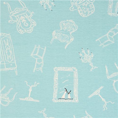 Trkiser Schrank Stuhl Bilderrahmen birch Jersey Bio-Stoff aus den USA Stoff