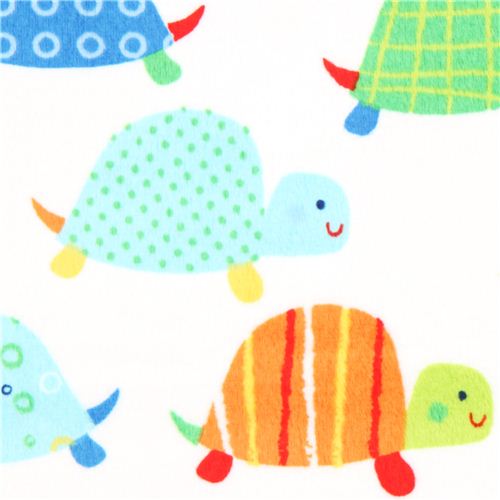 Tissu minky polaire duveteux Timeless Treasures - tortues Tissu