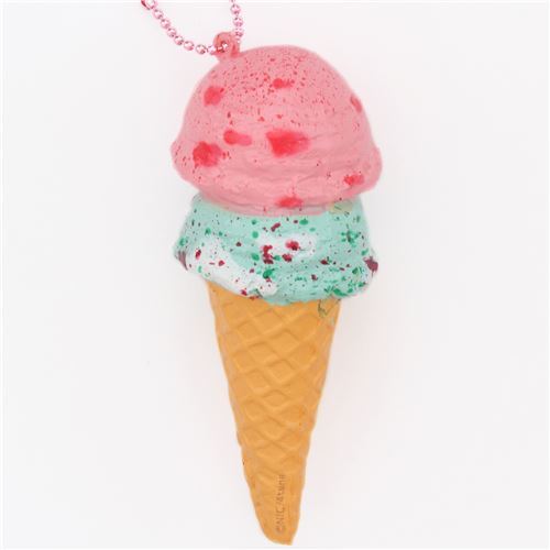 two layer pink green-white ice cream squishy Cafe de N  2
