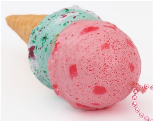 two layer pink green-white ice cream squishy Cafe de N  3