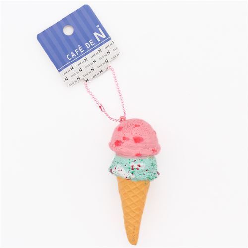 two layer pink green-white ice cream squishy Cafe de N  4