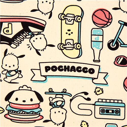 undyed laminated Sanrio Pochacco oxford fabric basketball skateboard Fabric