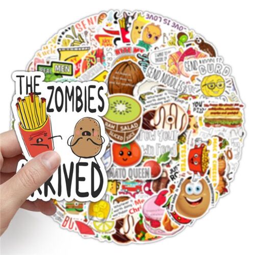 dise�os de pegatinas �nicas comida troquelada paquete de 50 comida saludable queso 2