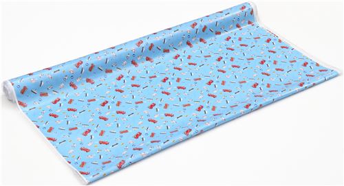 Remnant 45 cm - vehicle laminate fabric by Cosmo in blue 3