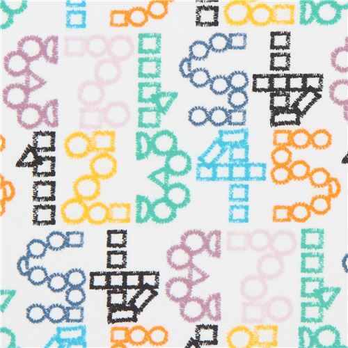 Tissu Art Gallery Fabrics blanc avec des chiffres Tissu