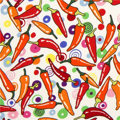 weißer Chili Schoten Stoff von Alexander Henry Stoff