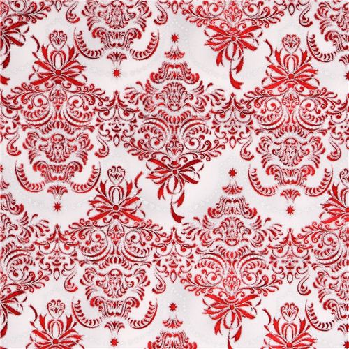 white Christmas star fabric Robert Kaufman Holiday Flourish Fabric