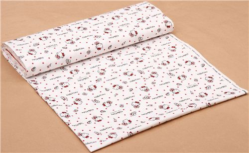 wei�er Hello Kitty Oxford Stoff Fr�hst�ck Konfetti von Sanrio aus Japan 0