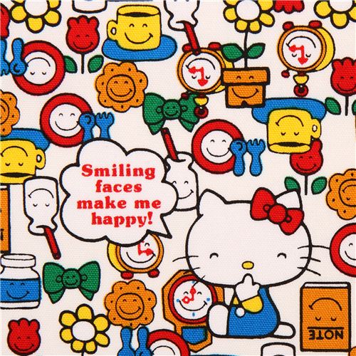 weier Hello Kitty Smile Oxford Stoff GartenTulpe Blume von Sanrio aus Japan