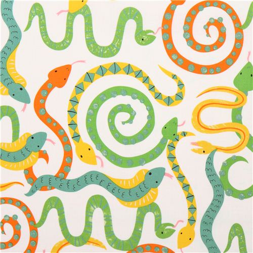 Hisses Kisses Cute Snake Animal Fabric