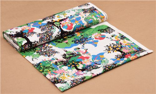 Tissu Oxford Sanrio contes de f�es blanc, Little Twin Stars, Le Magicien dOz 0