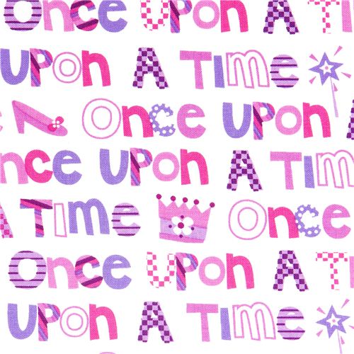 weißer Michael Miller Stoff Once upon a time 1