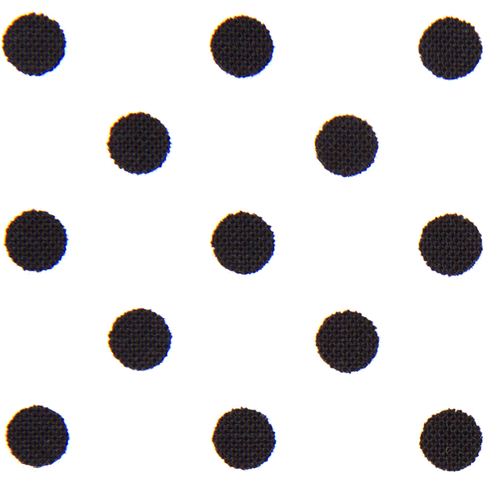 white Michael Miller fabric small black polka dots 1