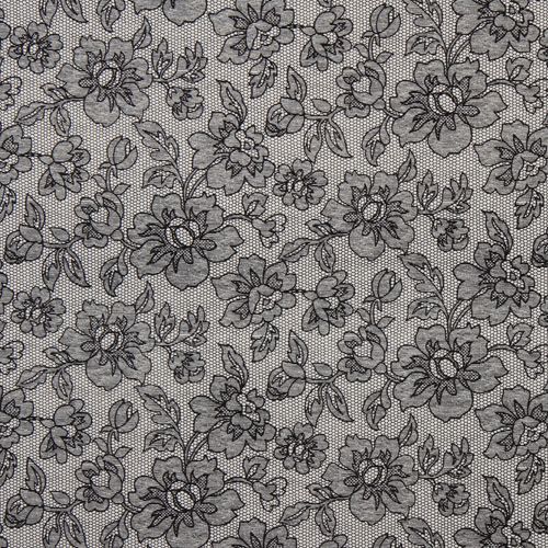 white Michael Miller fabric with flower lace illusion 2