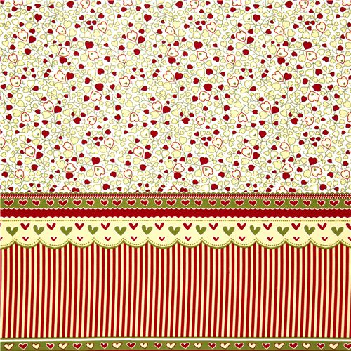 white Michael Miller fabric with stripes, hearts & flowers 2