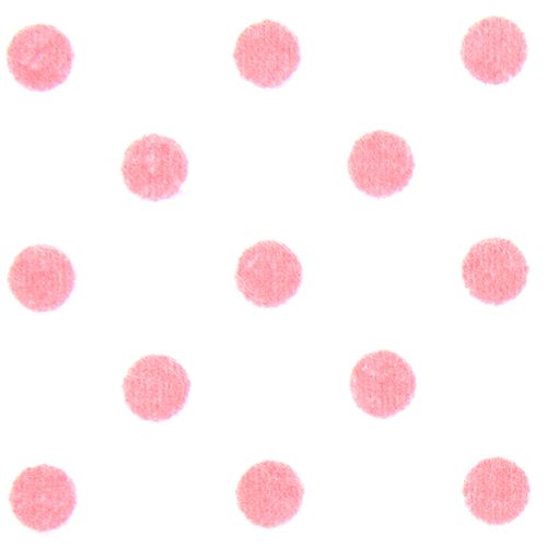 white Michael Miller flannel fabric pink polka dots 1