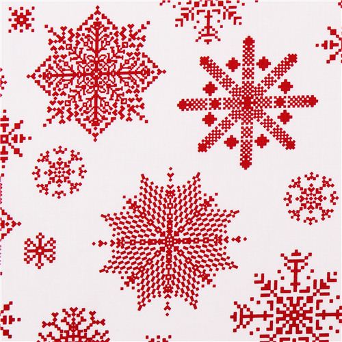 white Norwegian snow Christmas fabric Winter Essentials II Fabric