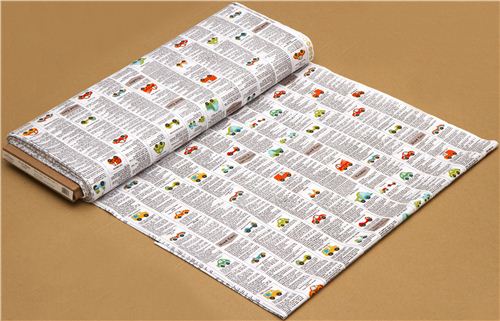 white Riley Blake fabric with cars newspaper ad USA 3