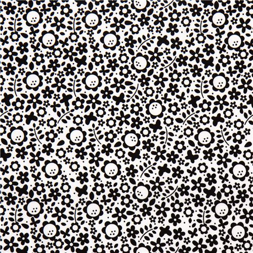 white Riley Blake fabric with flower & butterfly 2