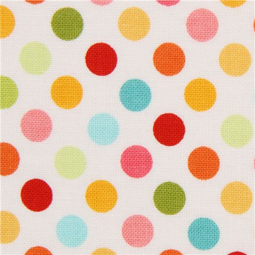 white Riley Blake polka dot fabric from the USA Fabric