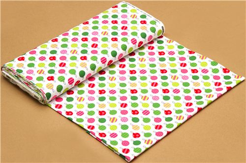 white Robert Kaufman Christmas fabric Christmas tree ball 3
