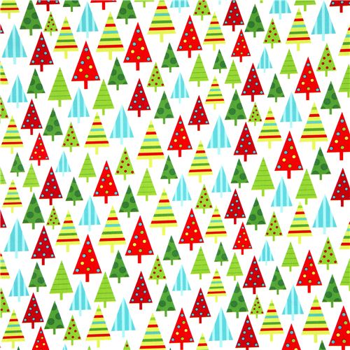 white Robert Kaufman Christmas fabric with fir tree 2