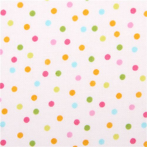 weißer Robert Kaufman Punkte Stoff Remix Spring Stoff