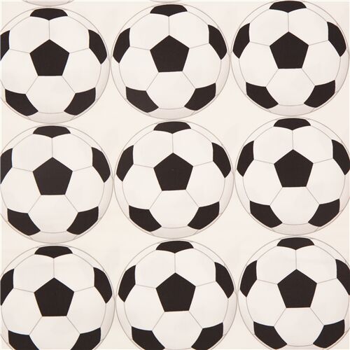 Tela blanco y negro Japón balón fútbol suave tejido oxford estampado deportes Tela
