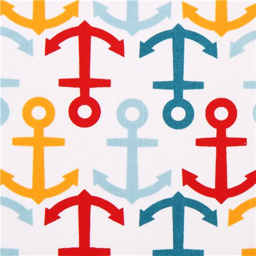 weier birch Anker Matrosen Bio-Stoff Anchors Away Stoff