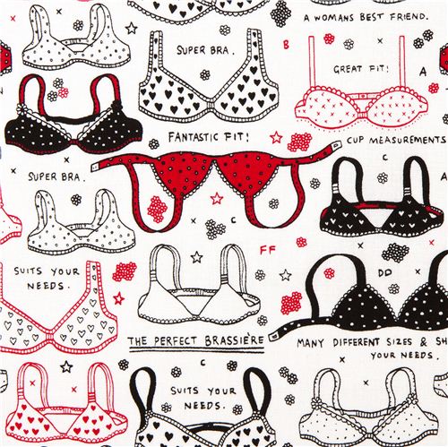 white bra designer fabric with funny underwear USA 1
