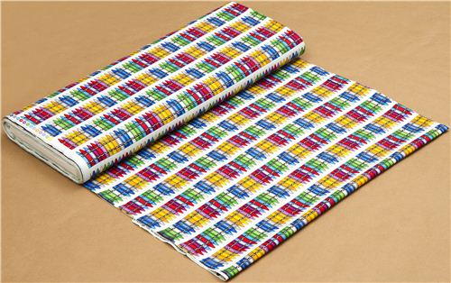 white crayons fabric by Timeless Treasures from the USA 3