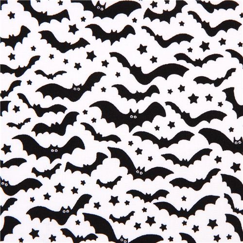 weier Fledermus Tier Halloween Stoff Timeless Treasures  Stoff