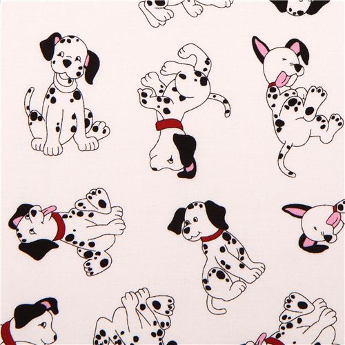 tessuto bianco animali dalmata Dalmatian Rescue Tessuto
