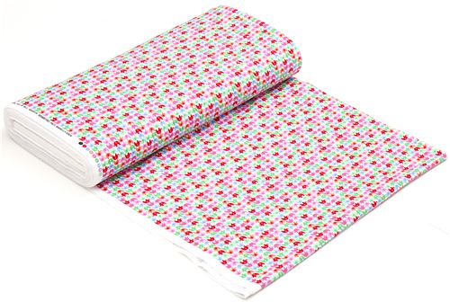 weißer Designer Flannellstoff mit rosa mini Elefanten 3