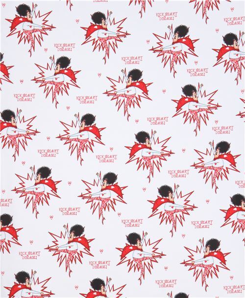 Fat Quarter (50 x 54 cm) - Tissu Quilting Treasures blanc Kick Heart Disease avec des coeurs, mots,  2