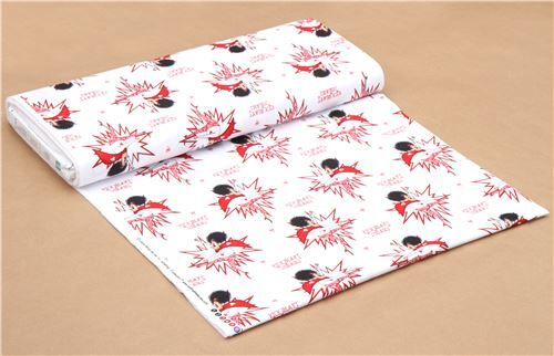 Fat Quarter (50 x 54 cm) - Tissu Quilting Treasures blanc Kick Heart Disease avec des coeurs, mots,  3