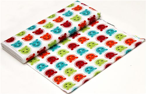 white fabric with colourful lions Realizzato da Robert Kaufman 3
