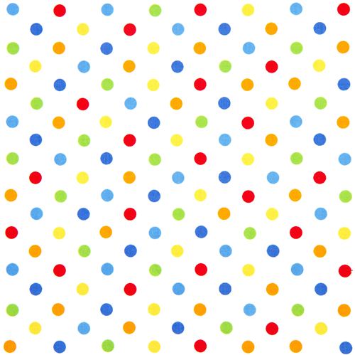 white fabric with colourful polka dots de Robert Kaufman 2