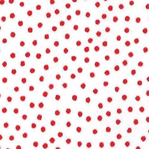 white fabric with mini red dots by Michael Miller Fabric