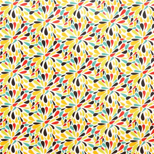 wei�er Blumen Premium Laminat Stoff von Robert Kaufman 2