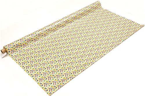 wei�er Blumen Premium Laminat Stoff von Robert Kaufman 3