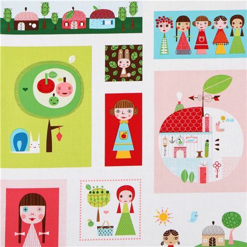 white girls apple cottage fabric Robert Kaufman 1