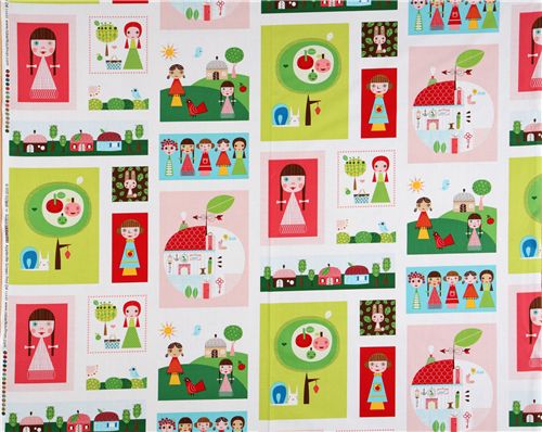 white girls apple cottage fabric Robert Kaufman 2