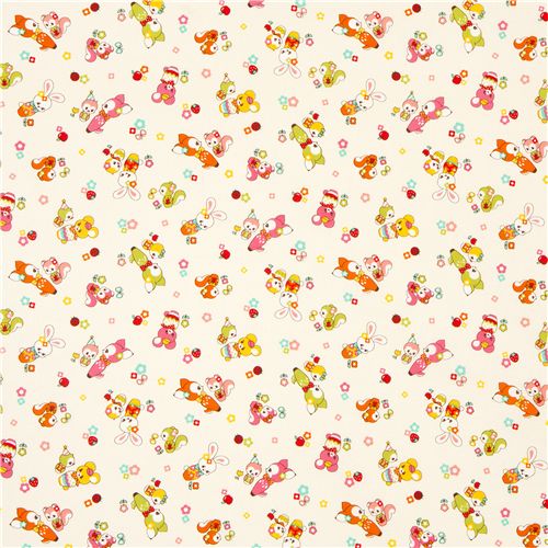 white kawaii fabric fawn par Cosmo du Japon2